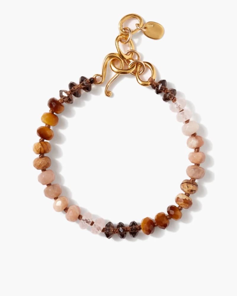 Front of a size O/S Sunstone Mix Bracelet in Sunstone Mix in Sunstone Mix by CHAN LUU. | dia_product_style_image_id:330814